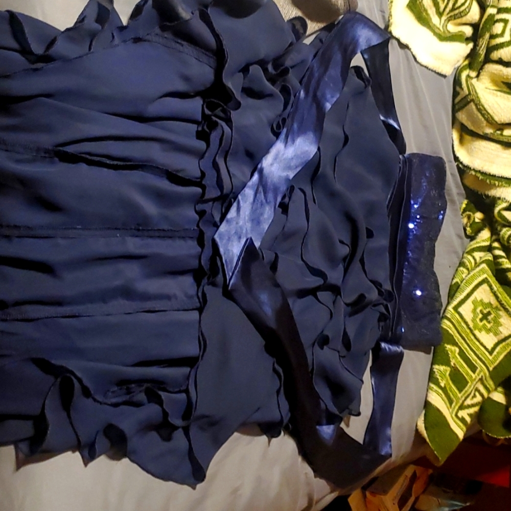 A royal blue formal dress